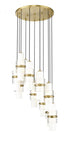 Z-Lite Cayden 11 Light Chandelier in Brushed Nickel Finish Model: 1946P-11R-BN