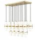 Z-Lite Cayden 17 Light Linear Chandelier in Brushed Nickel Finish Model: 1946P-17L-BN