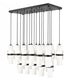 Z-Lite Cayden 17 Light Linear Chandelier in Brushed Nickel Finish Model: 1946P-17L-BN