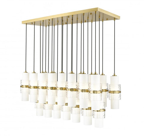 Z-Lite Cayden 23 Light Linear Chandelier in Brushed Nickel Finish Model: 1946P-23L-BN