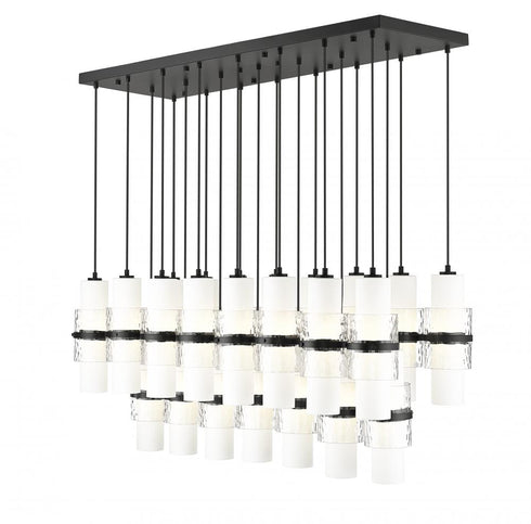 Z-Lite Cayden 23 Light Linear Chandelier in Brushed Nickel Finish Model: 1946P-23L-BN