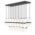 Z-Lite Cayden 23 Light Linear Chandelier in Brushed Nickel Finish Model: 1946P-23L-BN
