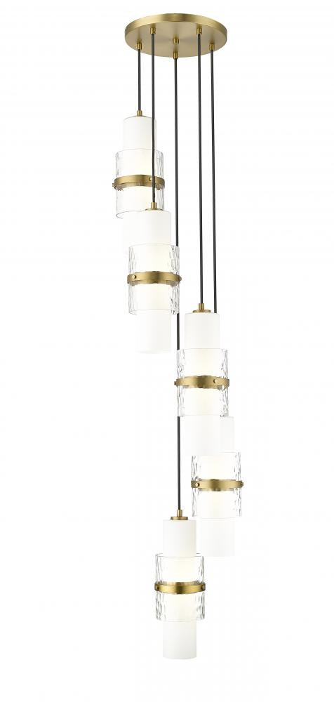 Z-Lite Cayden 5 Light Chandelier in Brushed Nickel Finish Model: 1946P-5R-BN
