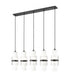 Z-Lite Cayden 5 Light Linear Chandelier in Brushed Nickel Finish Model: 1946P-5L-BN