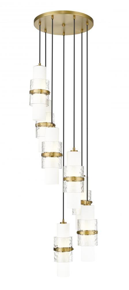 Z-Lite Cayden 7 Light Chandelier in Brushed Nickel Finish Model: 1946P-7R-BN