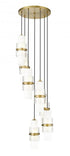 Z-Lite Cayden 7 Light Chandelier in Brushed Nickel Finish Model: 1946P-7R-BN