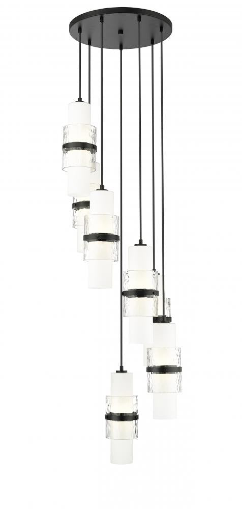 Z-Lite Cayden 7 Light Chandelier in Brushed Nickel Finish Model: 1946P-7R-BN