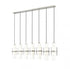 Z-Lite Cayden 7 Light Linear Chandelier in Brushed Nickel Finish Model: 1946P-7L-BN