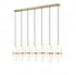 Z-Lite Cayden 7 Light Linear Chandelier in Brushed Nickel Finish Model: 1946P-7L-BN
