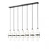 Z-Lite Cayden 7 Light Linear Chandelier in Brushed Nickel Finish Model: 1946P-7L-BN