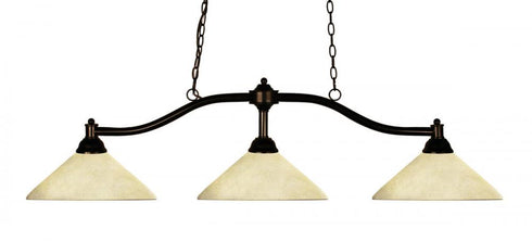 Z-Lite Chance 3 Light Billiard in Bronze Finish Model: 147BRZ-AGM14