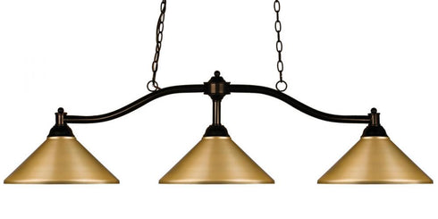 Z-Lite Chance 3 Light Billiard in Bronze Finish Model: 147BRZ-MBRZ
