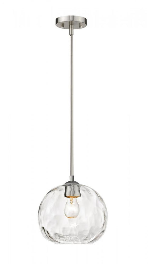 Z-Lite Chloe 1 Light Pendant in Brushed Nickel Finish Model: 490P10-BN