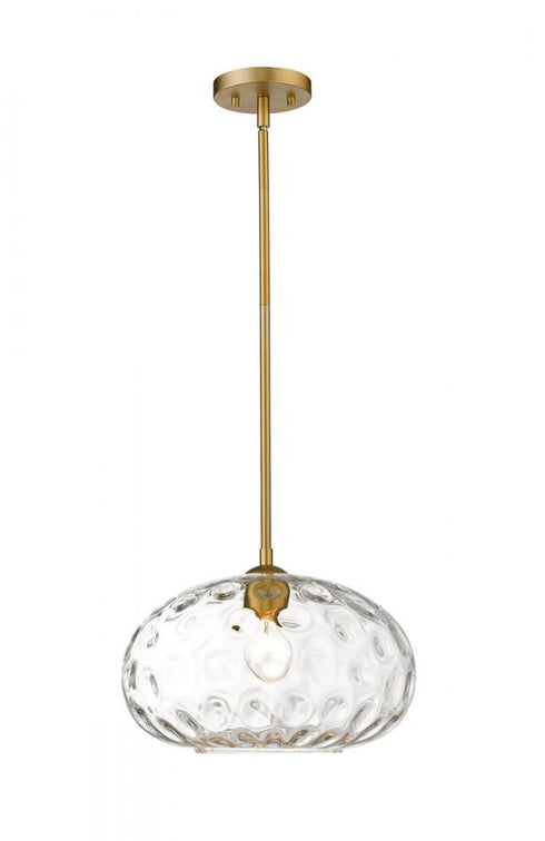 Z-Lite Chloe 1 Light Pendant in Brushed Nickel Finish Model: 490P14-BN