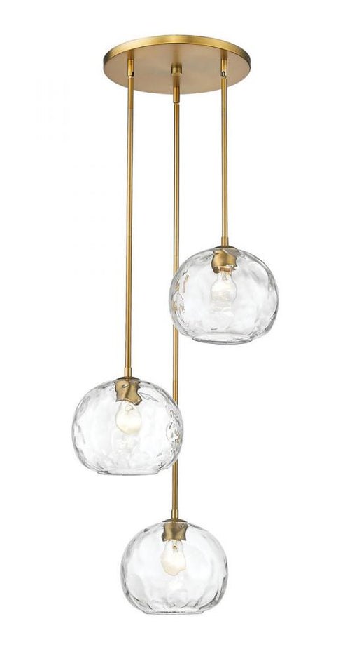 Z-Lite Chloe 3 Light Chandelier in Brushed Nickel Finish Model: 490P10-3R-BN