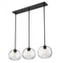 Z-Lite Chloe 3 Light Linear Chandelier in Brushed Nickel Finish Model: 490P10-3L-BN