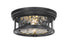 Z-Lite Clarion 2 Light Flush Mount in Brushed Nickel Finish Model: 493F2-BN