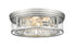 Z-Lite Clarion 4 Light Flush Mount in Brushed Nickel Finish Model: 493F4-BN