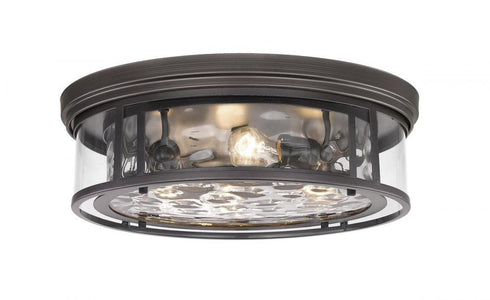 Z-Lite Clarion 4 Light Flush Mount in Brushed Nickel Finish Model: 493F4-BN