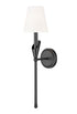 Z-Lite Claudelle 1 Light Wall Sconce in Matte Black Finish Model: 4014-1SA-MB