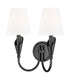 Z-Lite Claudelle 2 Light Wall Sconce in Matte Black Finish Model: 4014-2S-MB