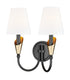 Z-Lite Claudelle 2 Light Wall Sconce in Matte Black Finish Model: 4014-2S-MB
