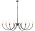 Z-Lite Claudelle 8 Light Chandelier in Matte Black Finish Model: 4014-65MB