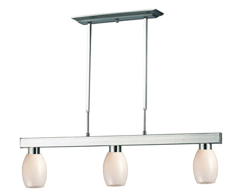Z-Lite Cobalt 3 Light Billiard in Brushed Nickel Finish Model: 152BN-131WHITE