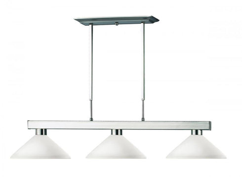 Z-Lite Cobalt 3 Light Billiard in Brushed Nickel Finish Model: 152BN-AMO14