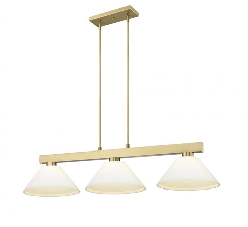 Z-Lite Cobalt 3 Light Billiard in Brushed Nickel Finish Model: 152BN-AMO14