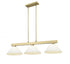 Z-Lite Cobalt 3 Light Billiard in Brushed Nickel Finish Model: 152BN-AMO14