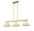 Z-Lite Cobalt 3 Light Billiard in Brushed Nickel Finish Model: 152BN-AMO14