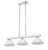 Z-Lite Cobalt 3 Light Billiard in Brushed Nickel Finish Model: 152BN-AMO14