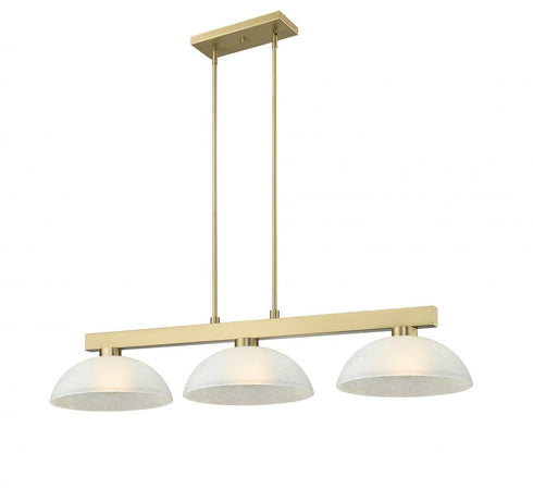 Z-Lite Cobalt 3 Light Billiard in Brushed Nickel Finish Model: 152BN-DMO14
