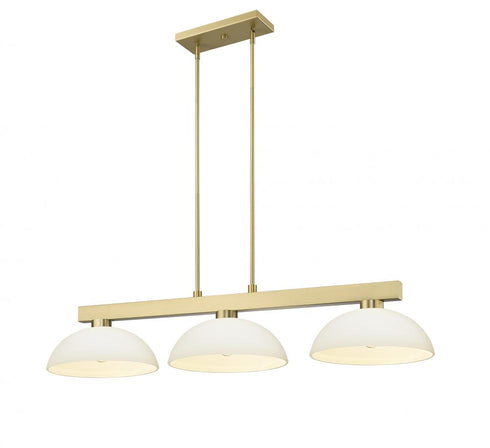 Z-Lite Cobalt 3 Light Billiard in Brushed Nickel Finish Model: 152BN-DMO14