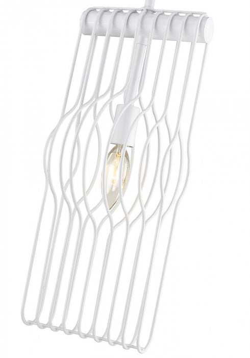 Z-Lite Contour 1 Light Pendant in White Finish Model: 801MP-WH