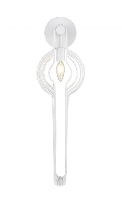 Z-Lite Contour 1 Light Wall Sconce in White Finish Model: 801-1SL-WH