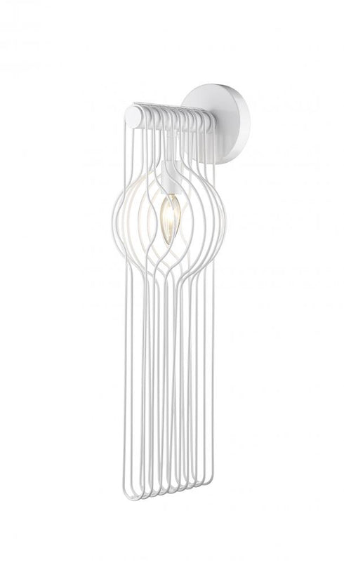 Z-Lite Contour 1 Light Wall Sconce in White Finish Model: 801-1SL-WH