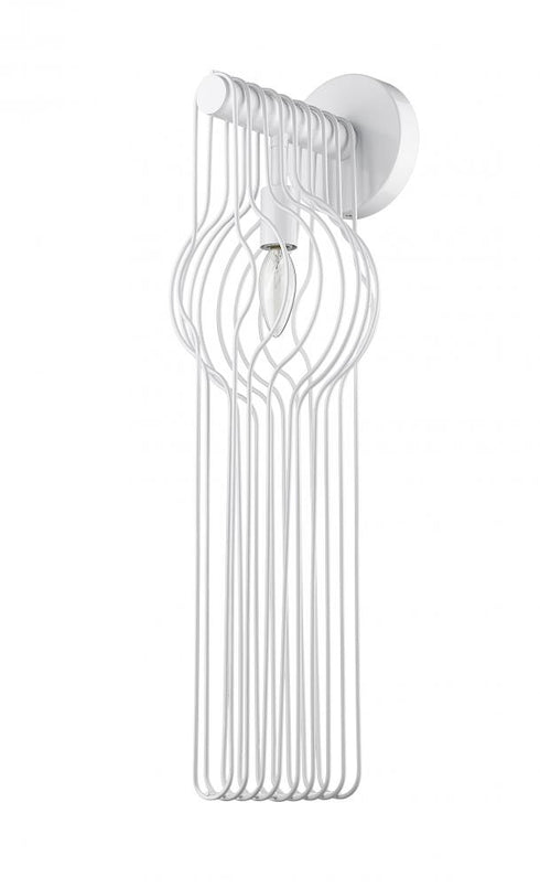 Z-Lite Contour 1 Light Wall Sconce in White Finish Model: 801-1SL-WH