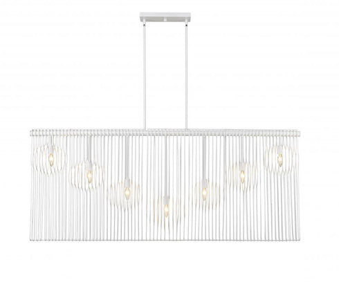 Z-Lite Contour 7 Light Linear Chandelier in White Finish Model: 801-7L-WH
