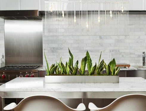 Z-Lite Contour 7 Light Linear Chandelier in White Finish Model: 801-7L-WH