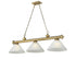 Z-Lite Cordon 3 Light Billiard in Brushed Nickel Finish Model: 2306-3BN-AMO14