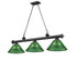 Z-Lite Cordon 3 Light Billiard in Brushed Nickel Finish Model: 2306-3BN-ARBG