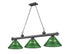 Z-Lite Cordon 3 Light Billiard in Brushed Nickel Finish Model: 2306-3BN-ARBG