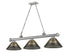 Z-Lite Cordon 3 Light Billiard in Brushed Nickel Finish Model: 2306-3BN-ARBG