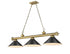 Z-Lite Cordon 3 Light Billiard in Brushed Nickel Finish Model: 2306-3BN-BN15