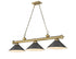Z-Lite Cordon 3 Light Billiard in Brushed Nickel Finish Model: 2306-3BN-BN15