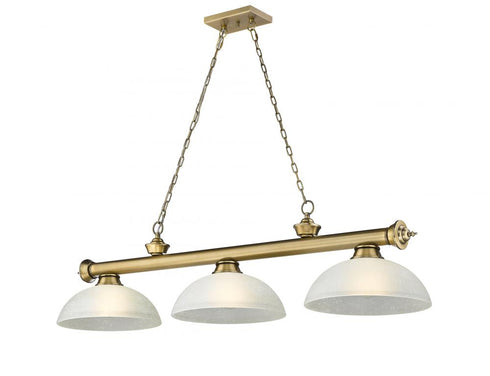 Z-Lite Cordon 3 Light Billiard in Brushed Nickel Finish Model: 2306-3BN-DMO14
