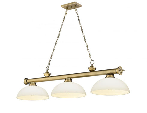 Z-Lite Cordon 3 Light Billiard in Brushed Nickel Finish Model: 2306-3BN-DMO14