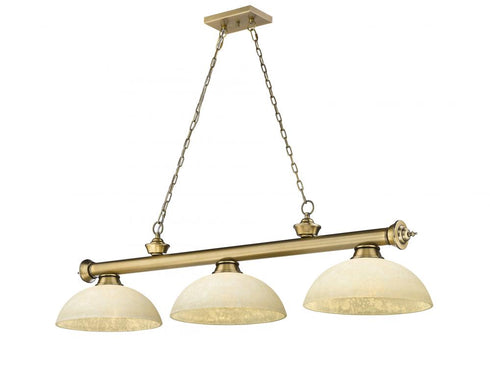 Z-Lite Cordon 3 Light Billiard in Brushed Nickel Finish Model: 2306-3BN-DMO14